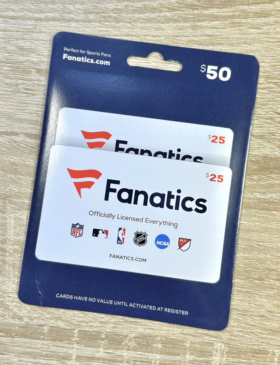 RizzCards's tweet photo. 🚨 $50 FANATICS GIFT CARD GIVEAWAY 🚨

To enter: 

1. Retweet this tweet
2. Follow me @RizzCards

A winner will be picked this weekend. Good luck! https://t.co/BukrBT1HtJ