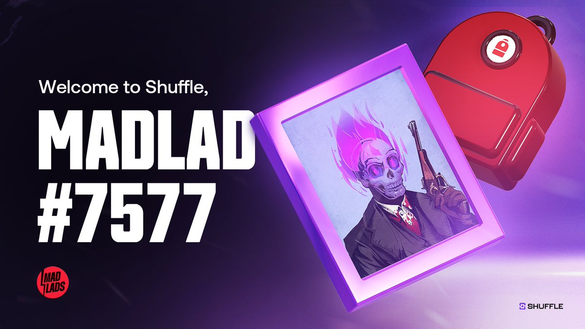 shufflecom's tweet photo. Fock it. We needed something purple to represent the Lads. Welcome #7577!

Follow @shufflecom and our friends @Backpack &amp; @MadLads, we'll be giving away a couple of Madlads soon, stay tuned on how you can win! https://t.co/X1CzRrNV4B