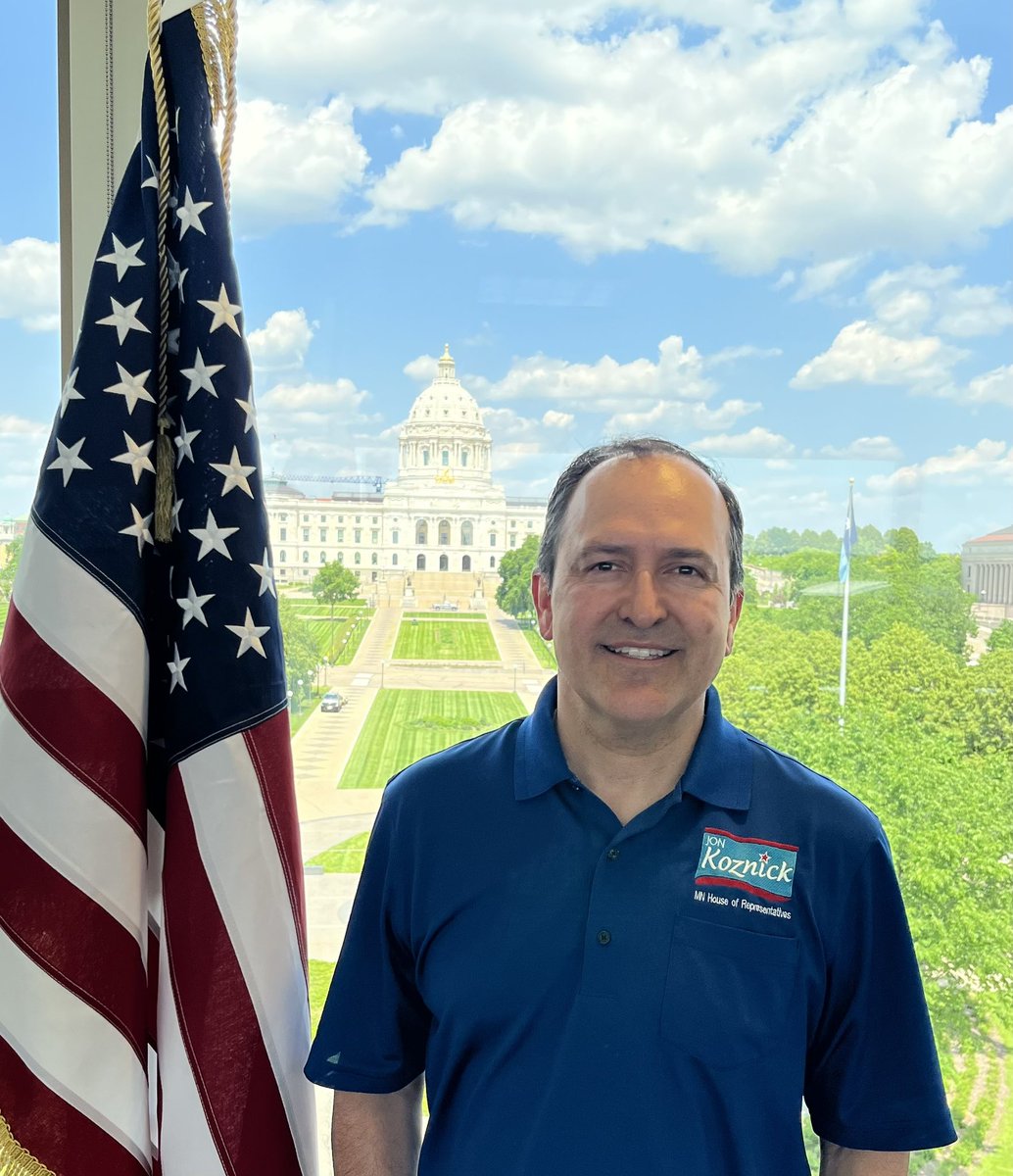 Jonkoznick's tweet photo. All filed for Re-Election & looking forward to getting out and re-connect with families and my #KozDogs friends. Today we met Dass, the gentle giant! #TeamKozMN #mnleg https://t.co/Z36VOMosNF