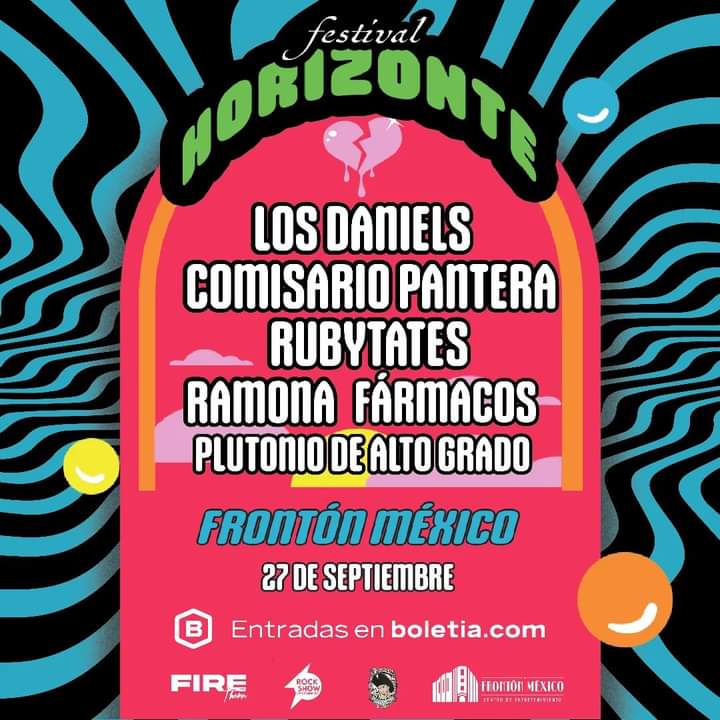 Horizonte_Fest's tweet photo. 🌅 El electrizante line up del Festival Horizonte. ✨️🎶 Están listos para escuchar a @losdanielsoficial @comisaurio @rubytates @ramonamusica  @ffarmacos y @plutoniodealtogrado éste 27 de SEPTIEMBRE en @frontonmexico

Adquiere tus 🎟️ en @boletia y puntos de venta oficiales 🔥 https://t.co/Nvs3GGOEB7