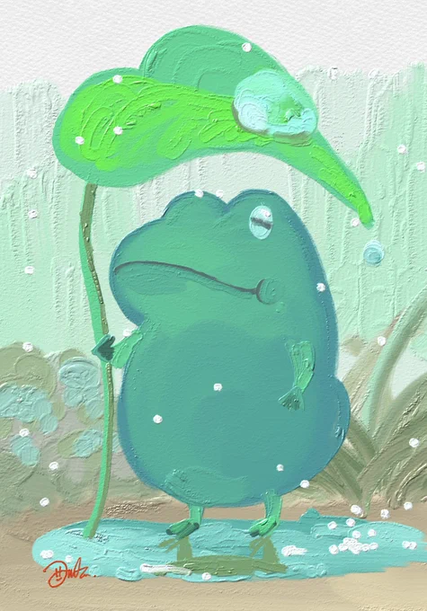 のんびりとしたかえるさんから見える世界のあんな事そんな事#かえるの日 