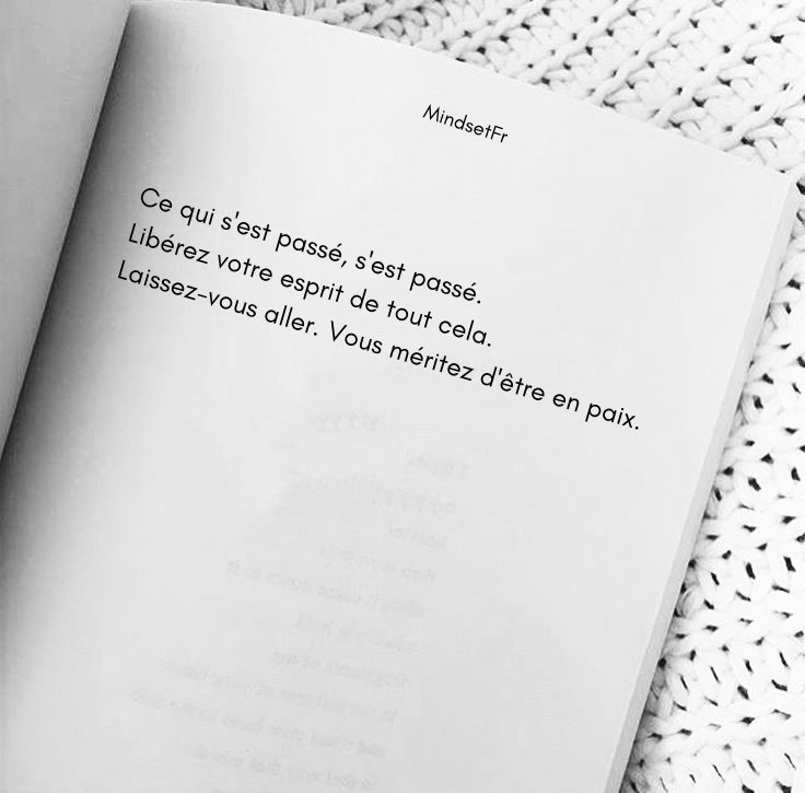 Vous méritez d’être en paix.