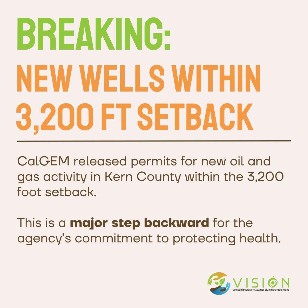 oil_action's tweet photo. CalGEM just released new permits, some within the 3,200 ft setback, near residential communities in Derby Acres, CA

This is unacceptable, after frontline residents in CA have worked for years to end neighborhood drilling.
#WeDoNotPermit drilling in our community. https://t.co/ZwiXTCaBug