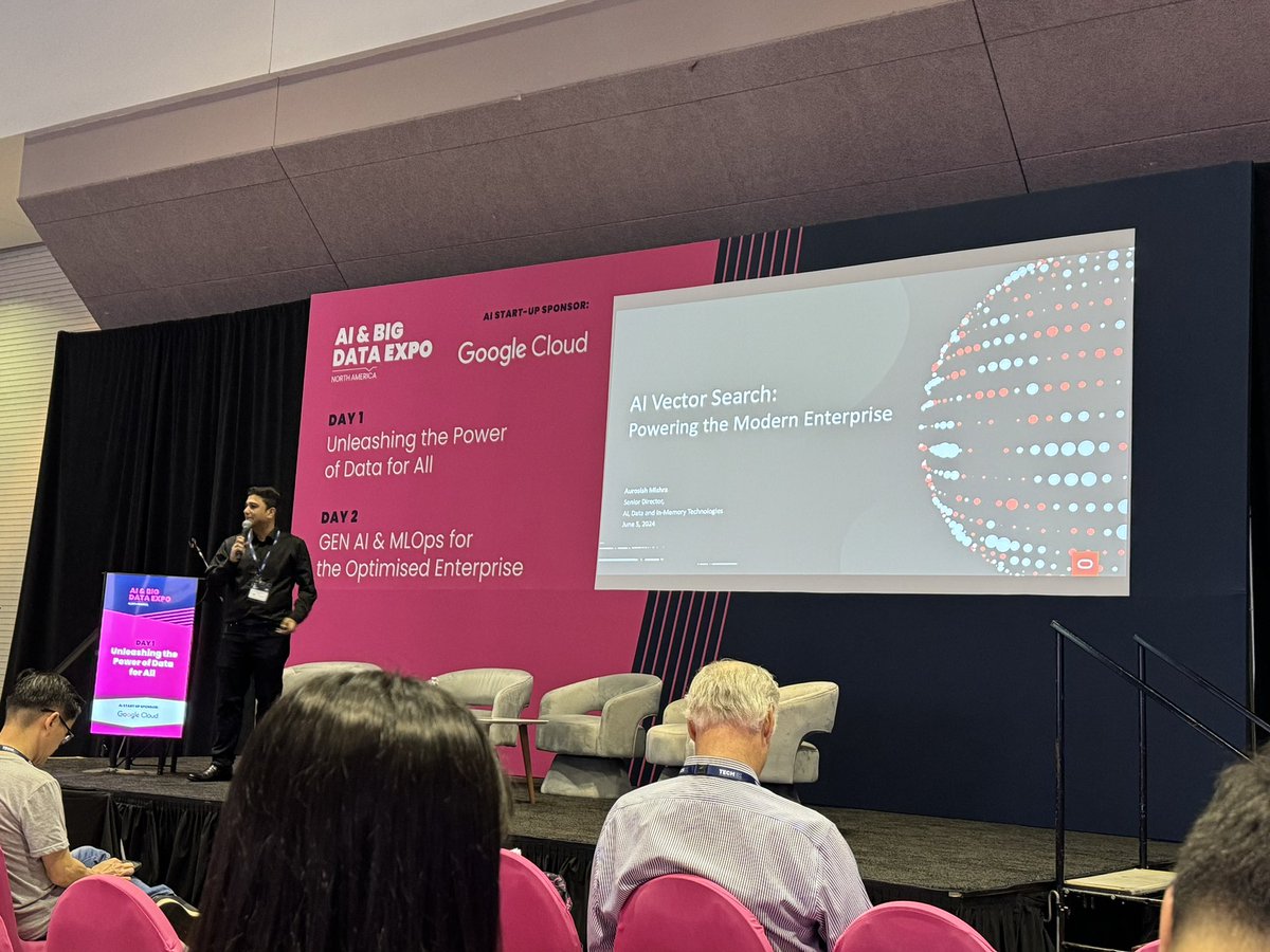 Andy Rivenes (@theinmemoryguy) on Twitter photo Auro presenting AI Vector Search at AI & Big Data Expo &ai_expo Auro presenting AI Vector Search at AI & Big Data Expo &ai_expo