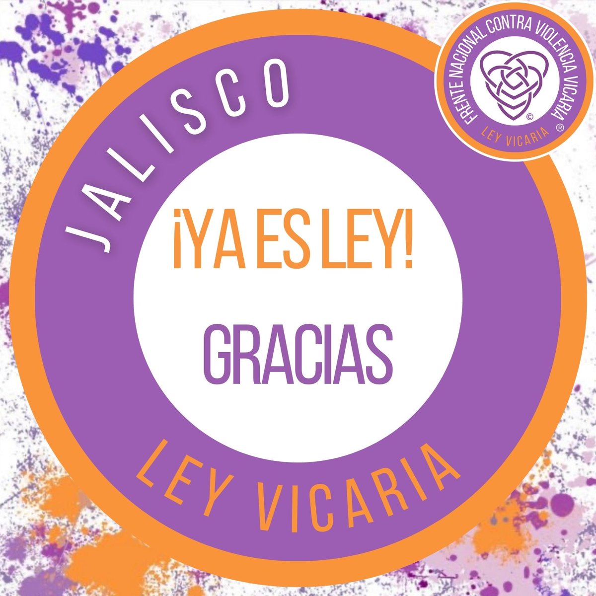 FNCVVICARIA's tweet photo. ¡YA ES LEY EN JALISCO!

29/32 🎉🎉

Seguiremos trabajando en Jalisco, así como en muchos estados para q quede como un TIPO DE VIOLENCIA. Así como las modificaciones necesarias para q las penas sean acorde a lo que se estipule en la LAMVLV.

#leyvicaria
#conlasinfanciasno https://t.co/8JDj6UsFYv