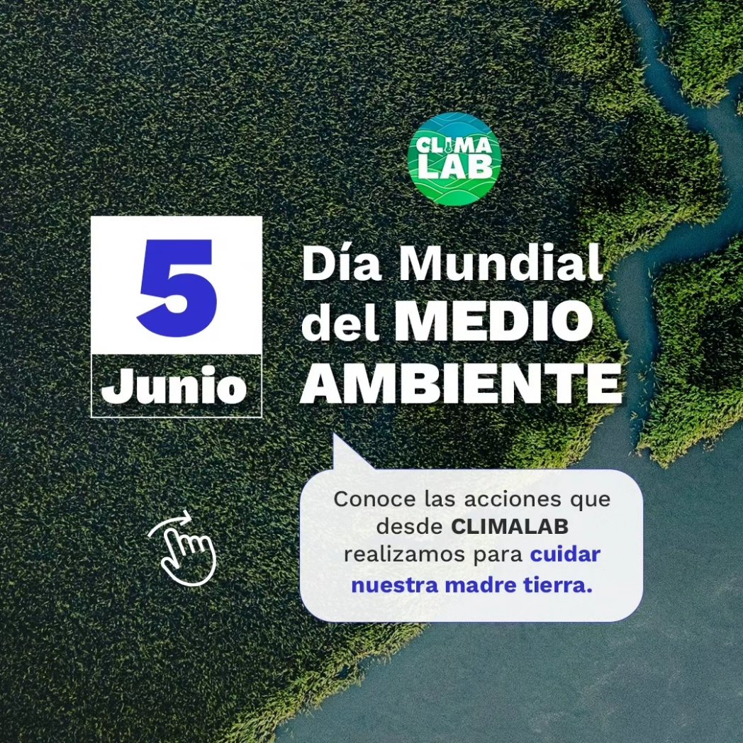 Climalab_ONG's tweet photo. El #DíaDelMendioAmbiente nos reúne a todos como humanidad a través del mismo objetivo: hacer frente a la crisis climática para proteger el medio ambiente. 🤝🏻💚 Desde Climalab te compartimos algunas de las acciones que realizamos para aportar nuestro granito de arena. https://t.co/4yQHGuwziQ