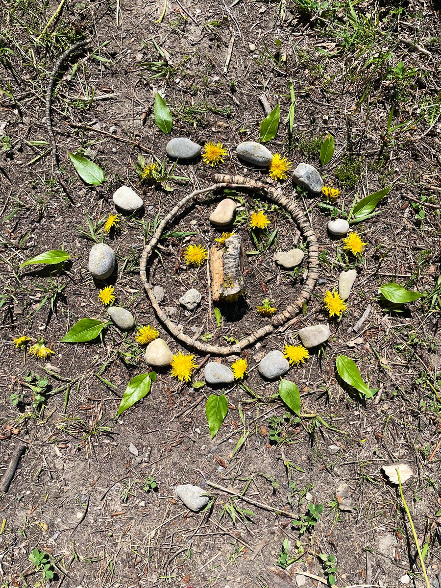 msrogstadsclass's tweet photo. We made nature mandalas with our 5/6 buddies! We foraged for materials and practiced making a repeating pattern around central focal point 🌱 https://t.co/Q9W92yb0xs