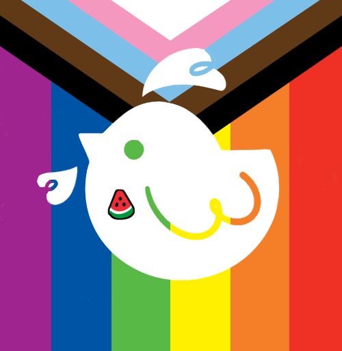 chickenunion's tweet photo. We recently made a special version of the group's logo for Pride month! 🏳️‍🌈🏳️‍⚧️ https://t.co/DksX80XSnK