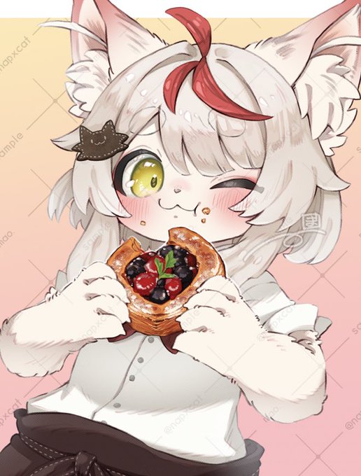 ご依頼で名刺用イラスト描かせていただきました!😋🥐 