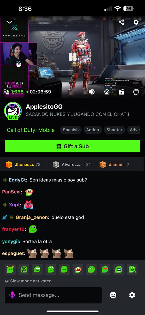 Applesitogg's tweet photo. Sera que ahora si @KickEspanol nos contesta y seremos una manzana verde al 100%? 🍏🫠 https://t.co/MFPk7Nu9xH