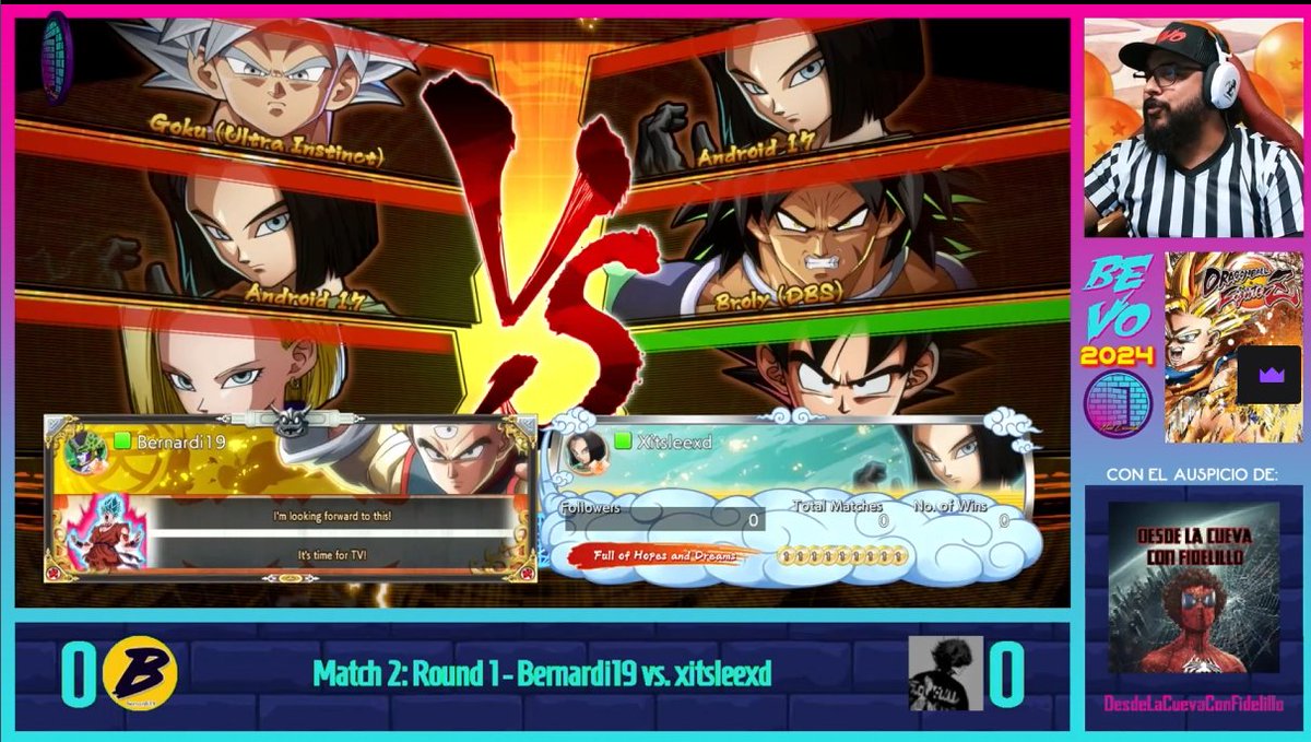 La acción acaba de comenzar en la noche 4 de #BEVO24 con los sayayins activados en DBFz. No se pierdan la acción a traves de twitch.tv/nivelescondido.