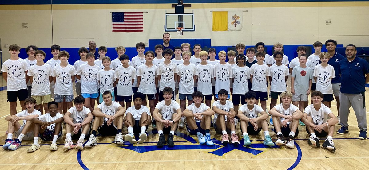 Another great <a href="/spxbasketball/">St. Pius X Boys Basketball</a> Elite Camp in the books! 50+ young men passionate about the game who love to get better and compete! You gotta love it! #poundtherock