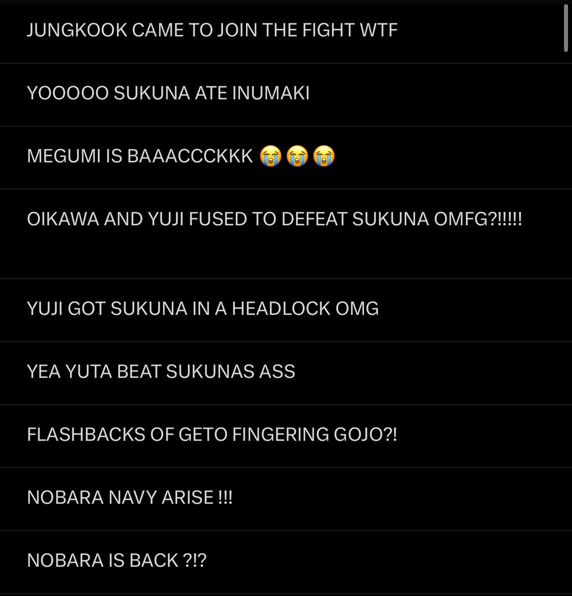 duskgumi's tweet image. i’m ready for tonight’s leaks ‼️ #jjk262