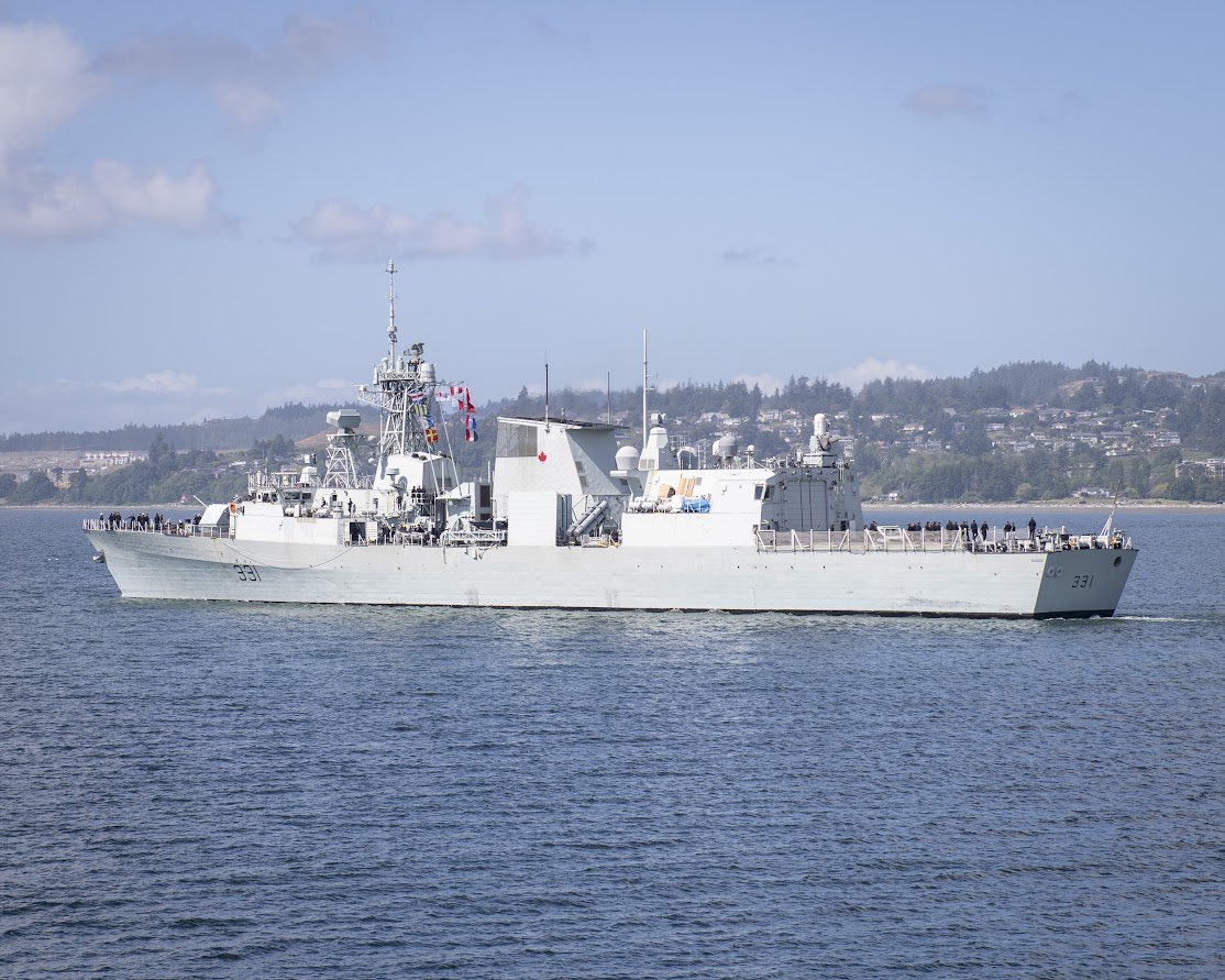 WarshipCam's tweet photo. HMCS Vancouver (FFH 331) Halifax-class frigate leaving Esquimalt, British Columbia for #RIMPAC2024 - June 5, 2024 #hmcsvancouver #ffh331
SRC: TW-@RoyalCanNavy https://t.co/rLUzaqDQSw