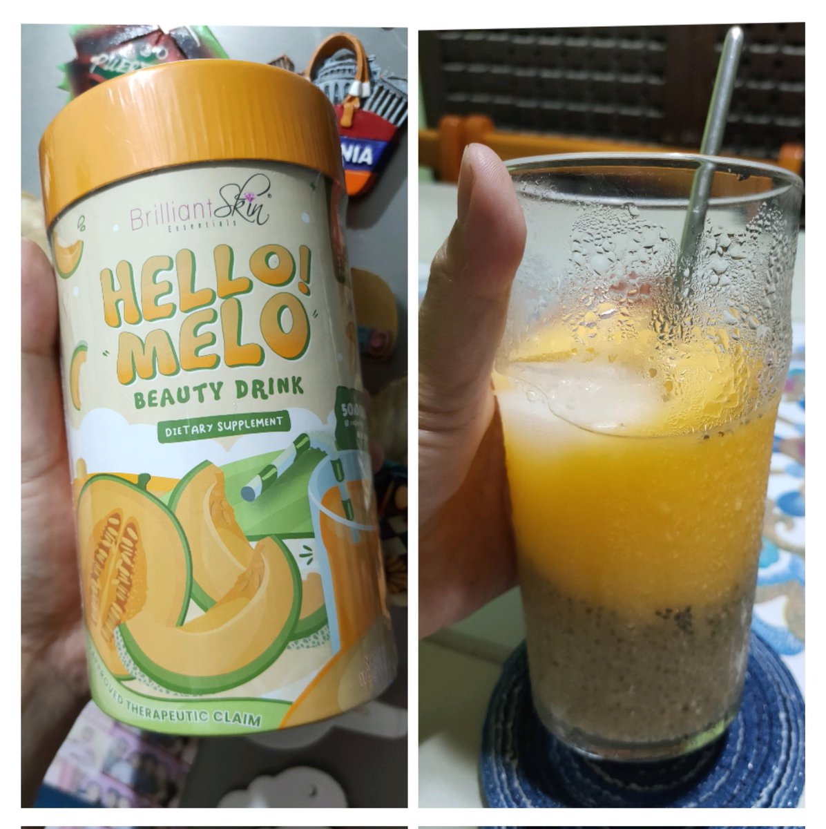 itsmegracycher's tweet photo. Light up your day with a refreshing drink #HelloMelo!๐ Sarap nga nya ha, di masyadong matamis! Mukhang may bago na akong paborito ๐โค๏ธ @prinsesachinita
#KimPau
#KimChiu
#PauloAvelino
#BrilliantSkinEssentials https://t.co/NEsEvmWp8a