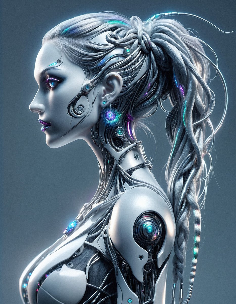 MusesAiCG's tweet photo. ｢銀髪｣
銀色のポニーテールの女性サイボーグ
A female cyborg with a silver ponytail
#AIFAN #AIart #AIメカ娘 #SDXL #cyberpunk
https://t.co/stIvjilkXO https://t.co/pNTeAgNqtv