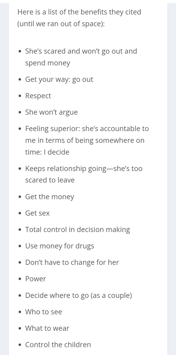 BerrySweetSugar's tweet photo. And this is what abusers have to say about why they do it. Understand that these women might be so gaslight by their abuser that they believe they really did provoke it. The abusers relished telling how they manipulate her into thinking she's the problem. https://t.co/eknJwV1KOd