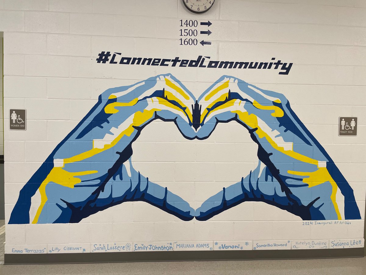 This beautiful mural was painted by our talented students. #connectedcommunity