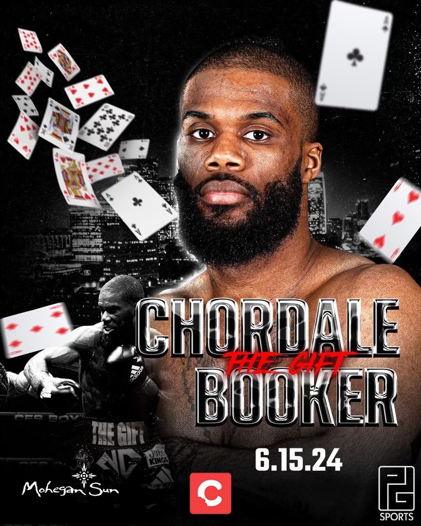 PGSports's tweet photo. Back at it again, the MAIN EVENT June 15th, CHORDALE THE GIFT BOOKER! @Thegift_7 @MoheganSun @CrunchetApp 🥊🔥🚀 https://t.co/NccjYVE29B