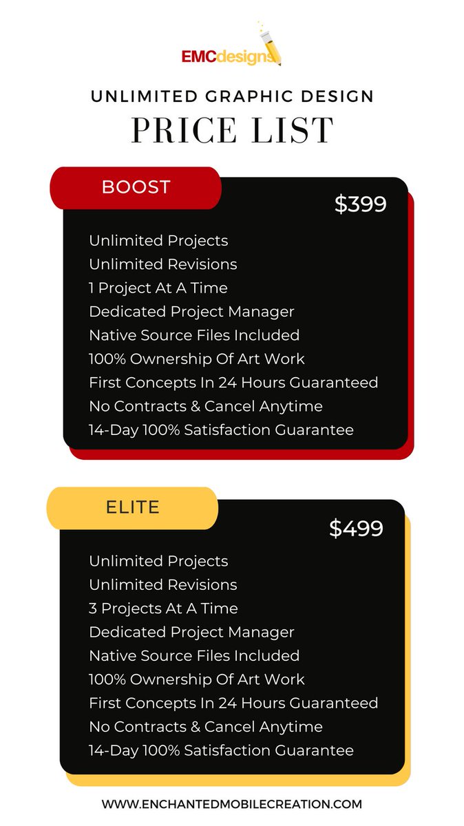 EMCnextlevel's tweet image. Receive an infinite number of requests and revisions. We process them in the order that you require them!​

Receive your project design within 24 hours.

No Hidden Fees. No Contract. Cancel Anytime.