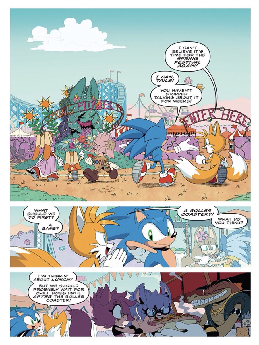 Preview pages for Sonic the Hedgehog: Spring Broken! #IDWSonic