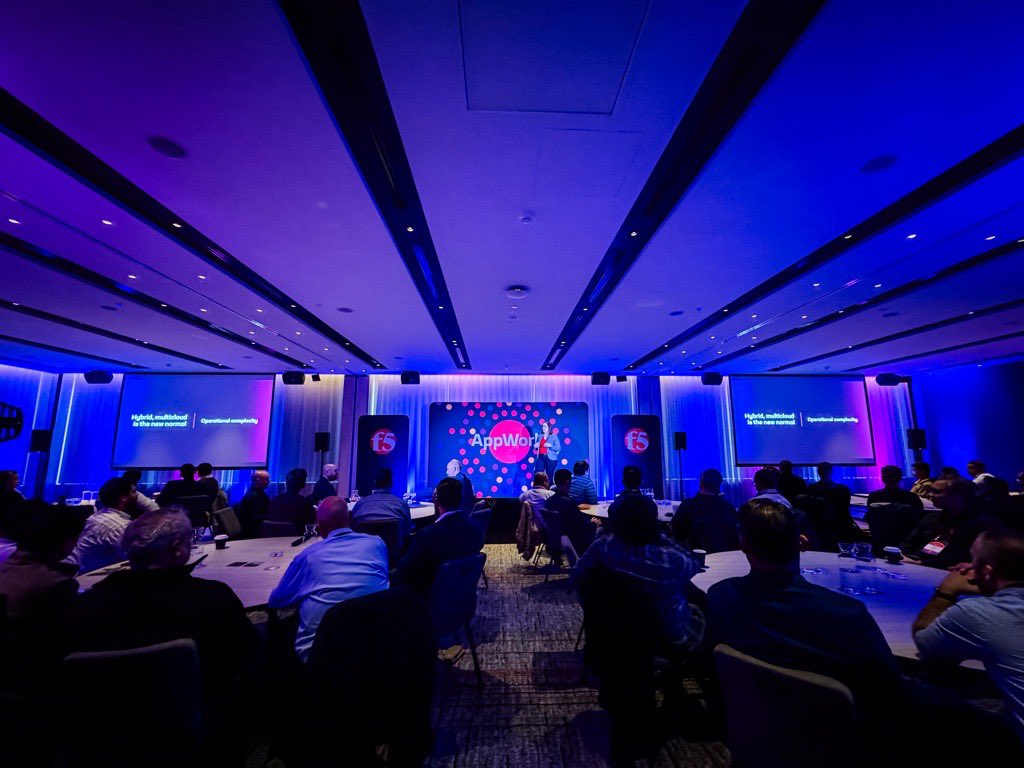 jade_meara's tweet image. Full house in Melbourne for #AppWorld2024! @ksprague08 just demoed F5’s Distributed Cloud Services, solutions that dismantle complexity from code to customer. #cybersecurityevents #f5 #appsecurity #apisecurity