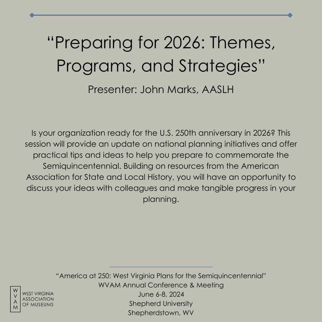 MuseumsofWV's tweet image. Afternoon Session 1 -- 2:00-3:30PM #WVAM2024