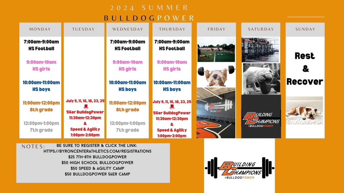 Summer BulldogPower
Sign Up Now