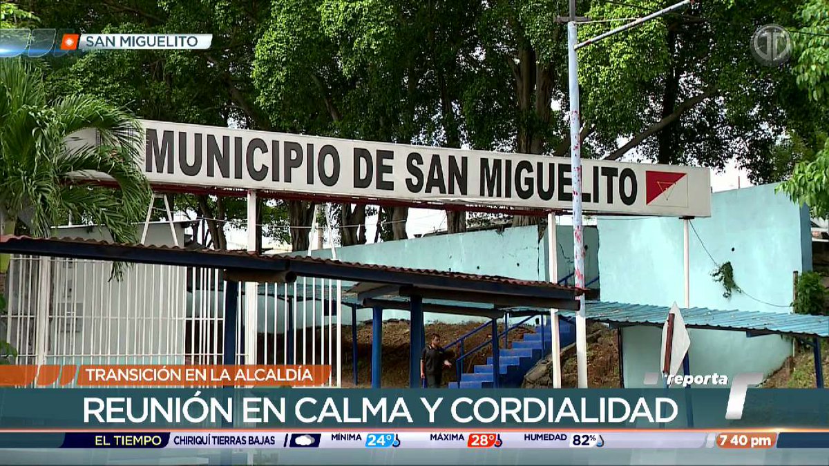 TReporta's tweet photo. En la Alcaldía de San Miguelito continúa el proceso de transición.
La alcaldesa electa, Irma Hernández, señaló que se diseñó una hoja de ruta y las reuniones han sido agrupadas por dirección, en tanto el alcalde saliente, Héctor Valdés Carrasquilla, dijo que no hay nada que ocultar.
#TReporta