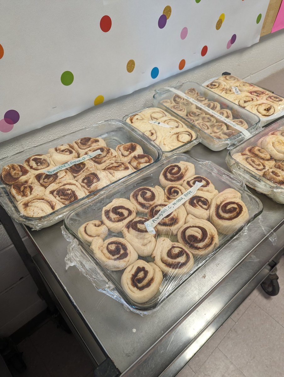 brook_davy's tweet photo. These students are on the RISE! Today we wrapped up our three-day cinnamon bun food lab. Hard work and tasty results. https://t.co/4yzWBWRLBF