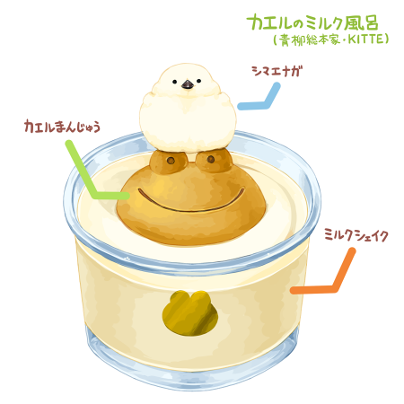 「やまかいて やまかいて 池ひとつ #カエルの日」|らいらっくのイラスト