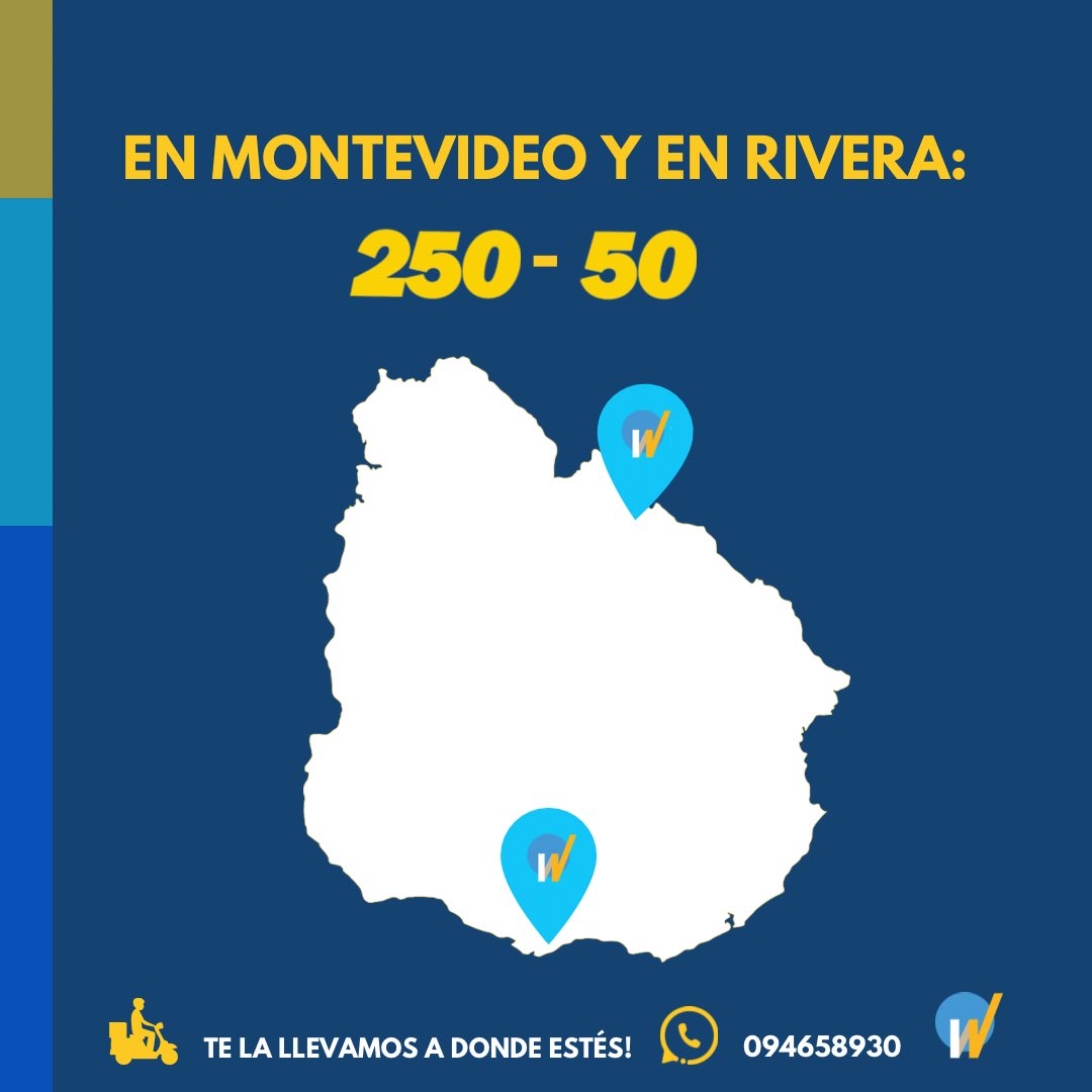 📩 PEDÍ LA LISTA MÁS JOVEN DEL PAÍS! 

Este 30 de junio votá 250 + 50 en 📍Montevideo y Rivera. 

🚚 Te la llevamos a donde estés!

#VotáJóvenes, #VotáRenovación ☀️