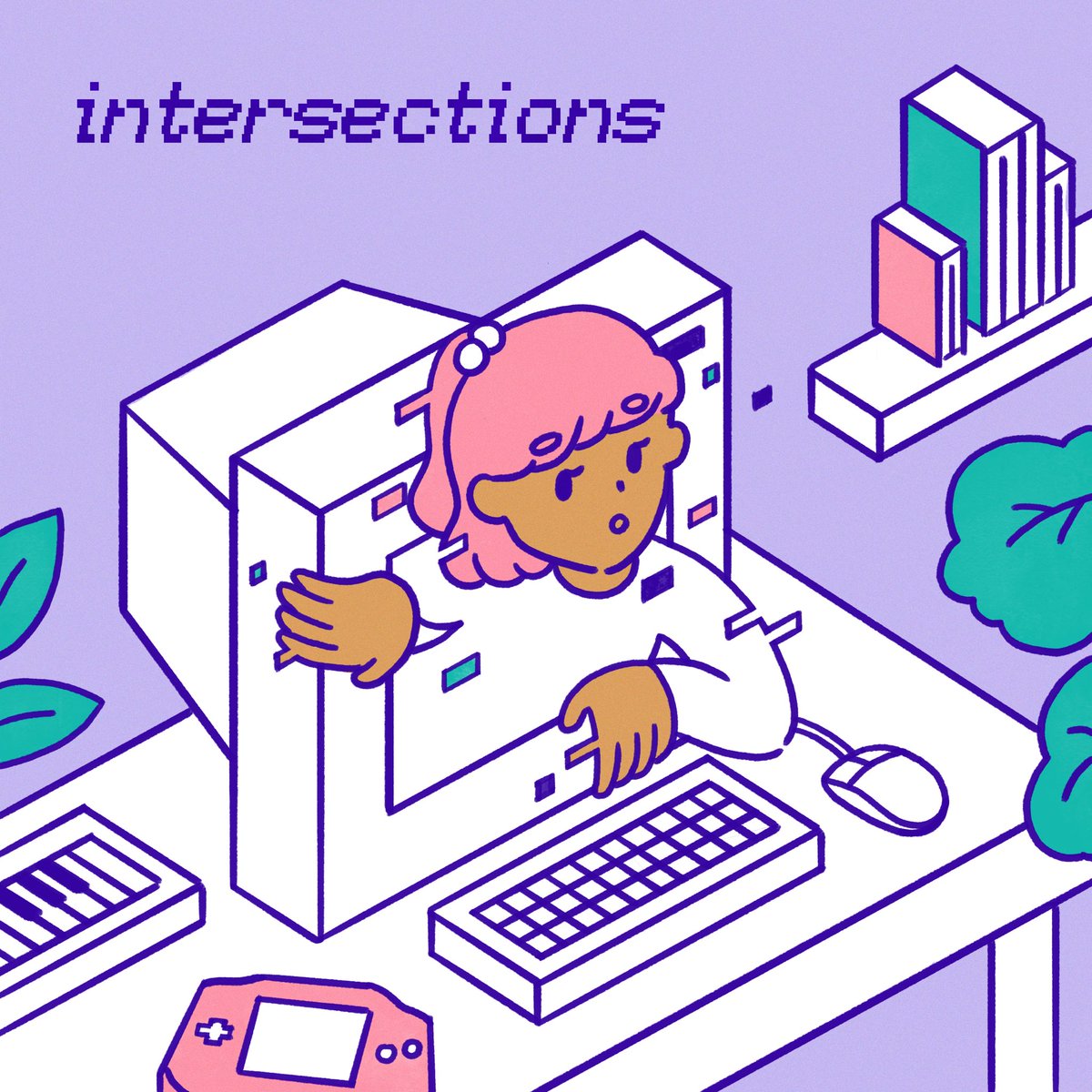 When <a href="/maddievision/">Maddie Lim ~ inactive</a> approached me about working on the cover of her upcoming <a href="/inflorescemusic/">Infloresce Records is on Bluesky!</a> album, I was so excited. I love Maddie’s mix of traditional instruments and digital sounds in her music, and they mirror my love for experimenting with mixing art and tech.