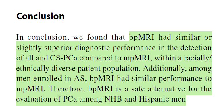 Baris Turkbey MD (@radiolobt) on Twitter photo 📣"Biparametric versus multiparametric MRI for the detection of clinically significant prostate cancer in a diverse, multiethnic population"
link.springer.com/article/10.100…
👍Congratulations to <a href="/KaraWattsMD/">Kara Watts</a> and all Team Members for this important work
#prostatecancer #prostateMRI 📣"Biparametric versus multiparametric MRI for the detection of clinically significant prostate cancer in a diverse, multiethnic population"
link.springer.com/article/10.100…
👍Congratulations to <a href="/KaraWattsMD/">Kara Watts</a> and all Team Members for this important work
#prostatecancer #prostateMRI