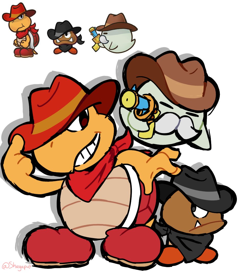 Shagapult's tweet photo. Paper Mario criminals‼️ https://t.co/HtF8OwrSB7
