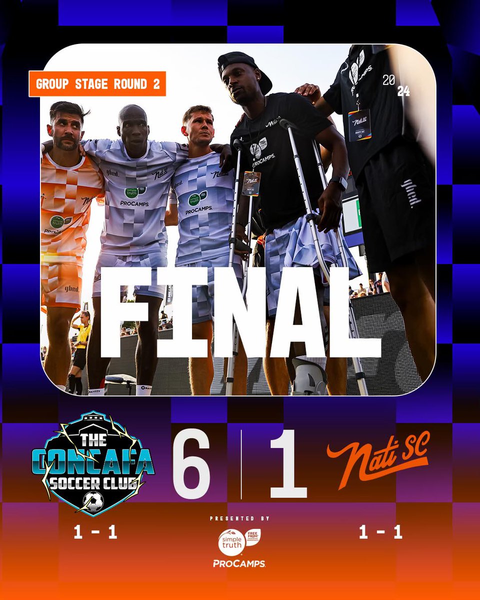 Tough loss tonight for Nati SC Nation as we fell short to Concafa SC. Tomorrow is a new day. We rest, recover, and reset. 7:15pm EST vs Reggae Rovers.

Presented by <a href="/SimpleTruth4U/">SimpleTruth</a> &amp; <a href="/ProCamps/">ProCamps</a>
