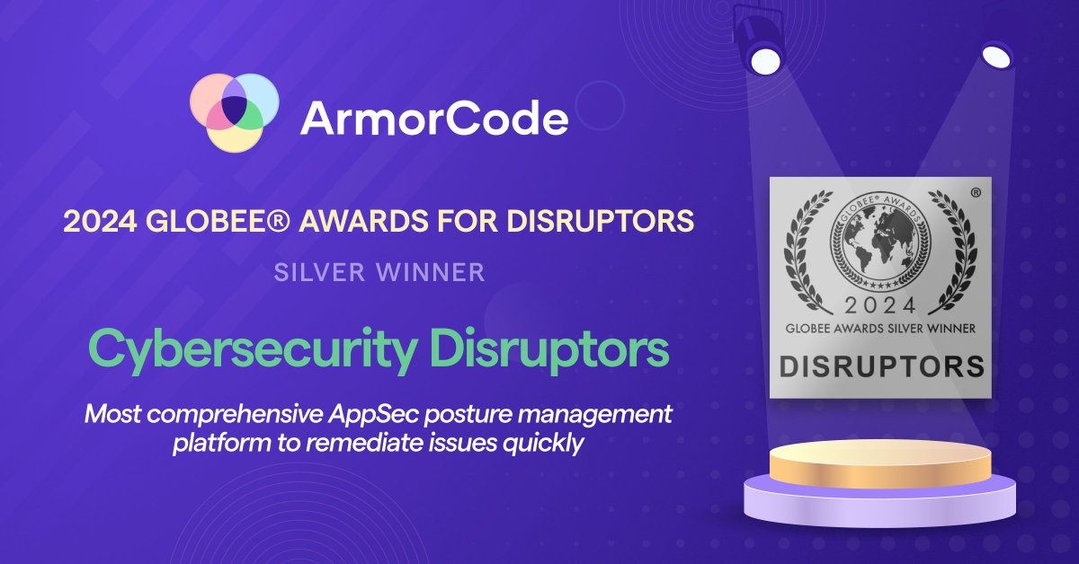 TonyBeeTweets's tweet image. I'm proud to share that ArmorCode has received a 2024 Globee Award for Cybersecurity Disruptors with recognition as the "most comprehensive ASPM platform." 🏆 See firsthand why #ArmorCodeASPM is the talk of the town: armorcode.com
@Globee Awards
#GlobeeAwards…