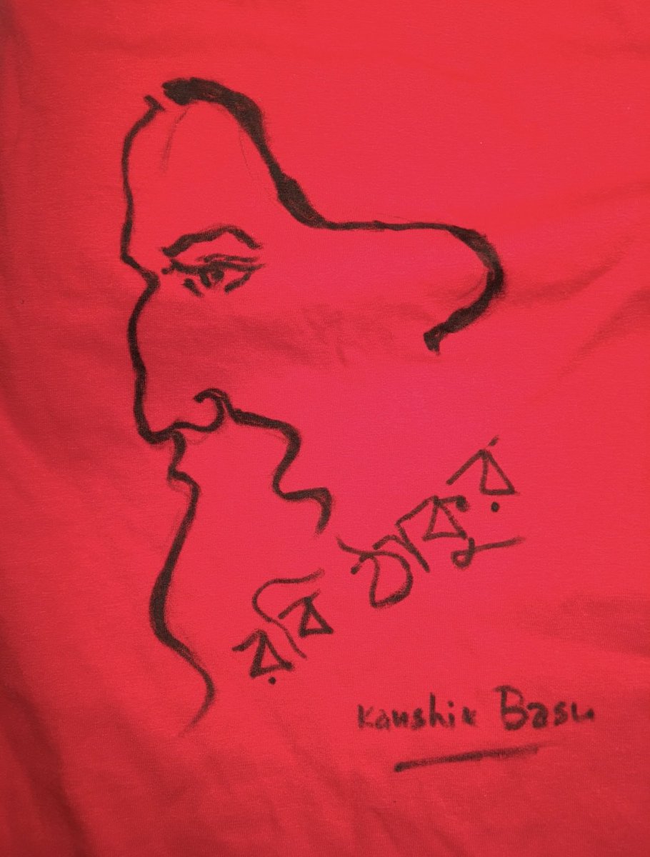 kaushikcbasu's tweet photo. A sketch of Tagore, to celebrate India’s choice to return to Tagore’s philosophy—of individual freedom, rejection of hyper-nationalism &amp; openness to all religions. https://t.co/EWmmS5Ev1f