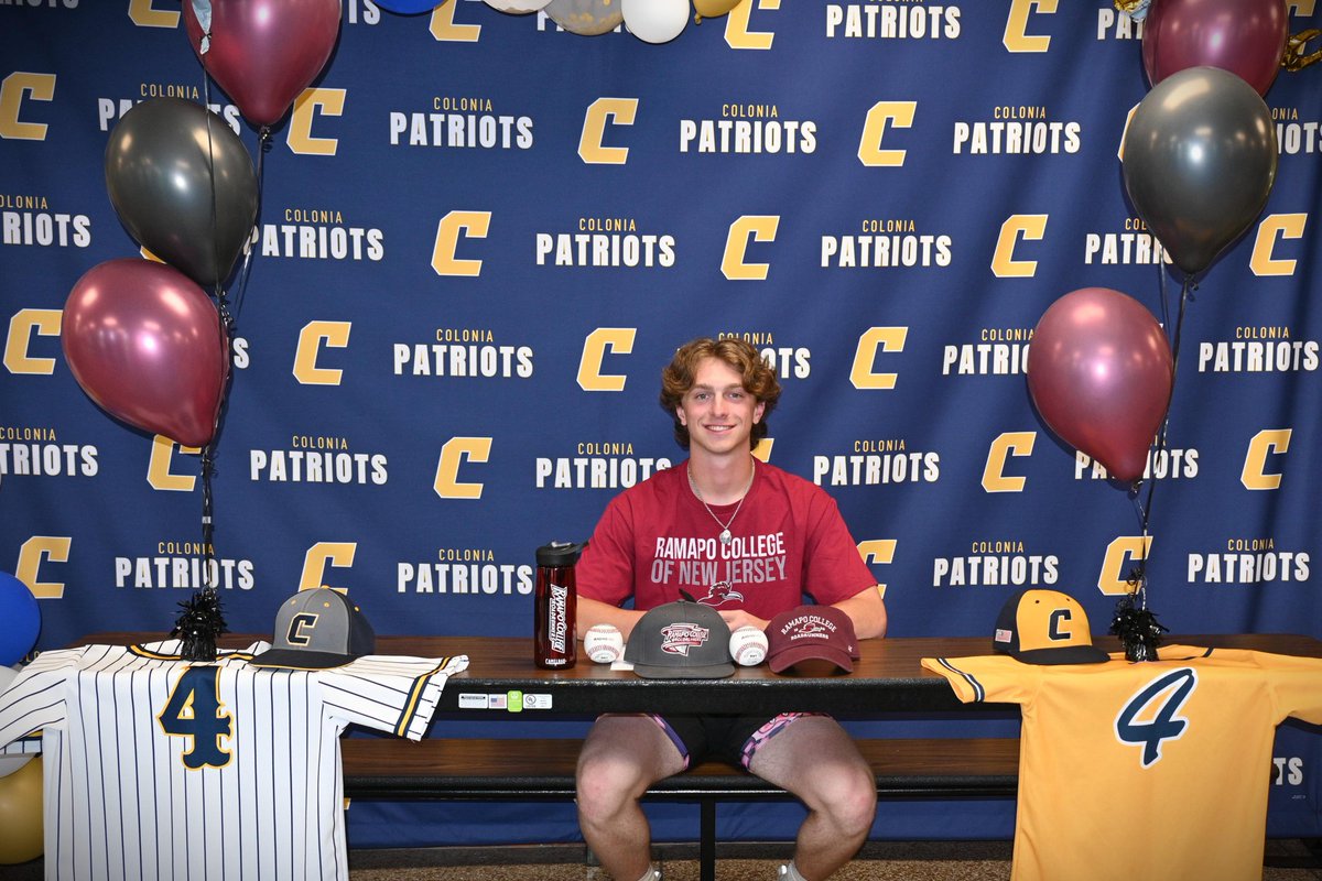 ColoniaBaseball's tweet photo. Congrats to Senior Casey Chiola on continuing his academic/athletic career at Ramapo!  Proud of you Case.  @jackroart44_ https://t.co/RvsClLfczY