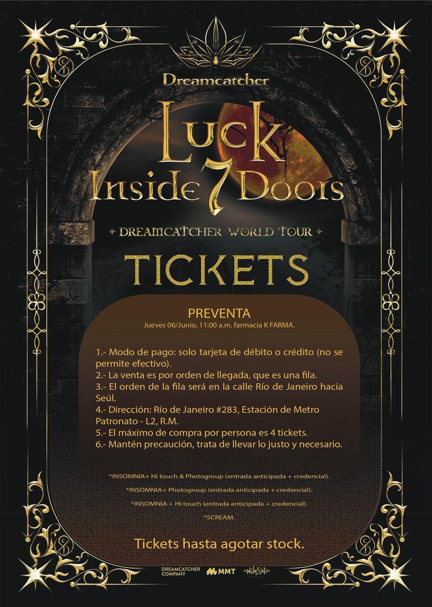 DreamCatcherCh's tweet photo. "Luck Inside 7 Doors - DREAMCATCHER WORLD TOUR" 
¡ya llegó a Chile! Este 17/Sep desde las 19:00hrs.
 
Tras 6 años de espera, @hf_dreamcatcher vuelve a nuestras tierras 🇨🇱💜#jiu #sua #siyeon #handong #yoohyeon #dami y #gahyeon.

PREVENTA 06/Jun - 11:00 a.m. - #KFARMA @urimusic_ent https://t.co/VG0UeqVAme