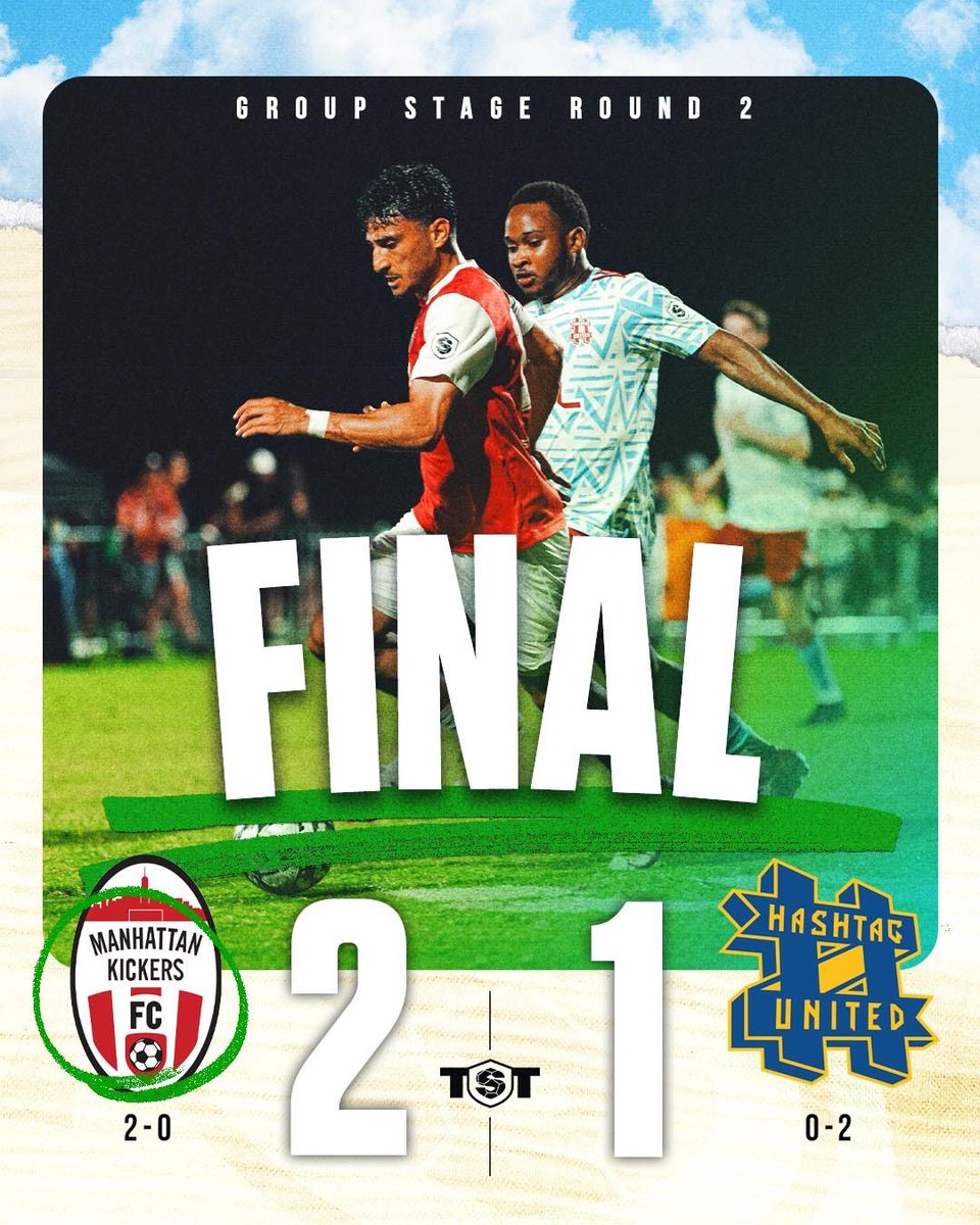 WHAT A DAY FOR THE MANHATTAN KICKERS FC!! 🙌👏

They secure their second win of the day on 2v2 finish v.s. Hashtag United.
