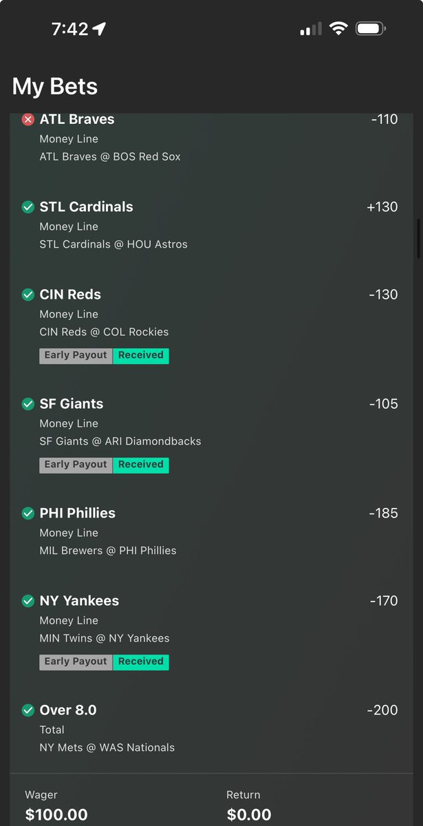 Absolutely sick

FUCKING KIMBREL IS A BITCH 

That goof has burned me so many times it’s unreal 

Literally went to cash out 2400$ when he missed that strikeout on Turner and they wouldn’t let me and of course I get fucked

Braves and O’s burned me so bad today. Fucking sick🤬