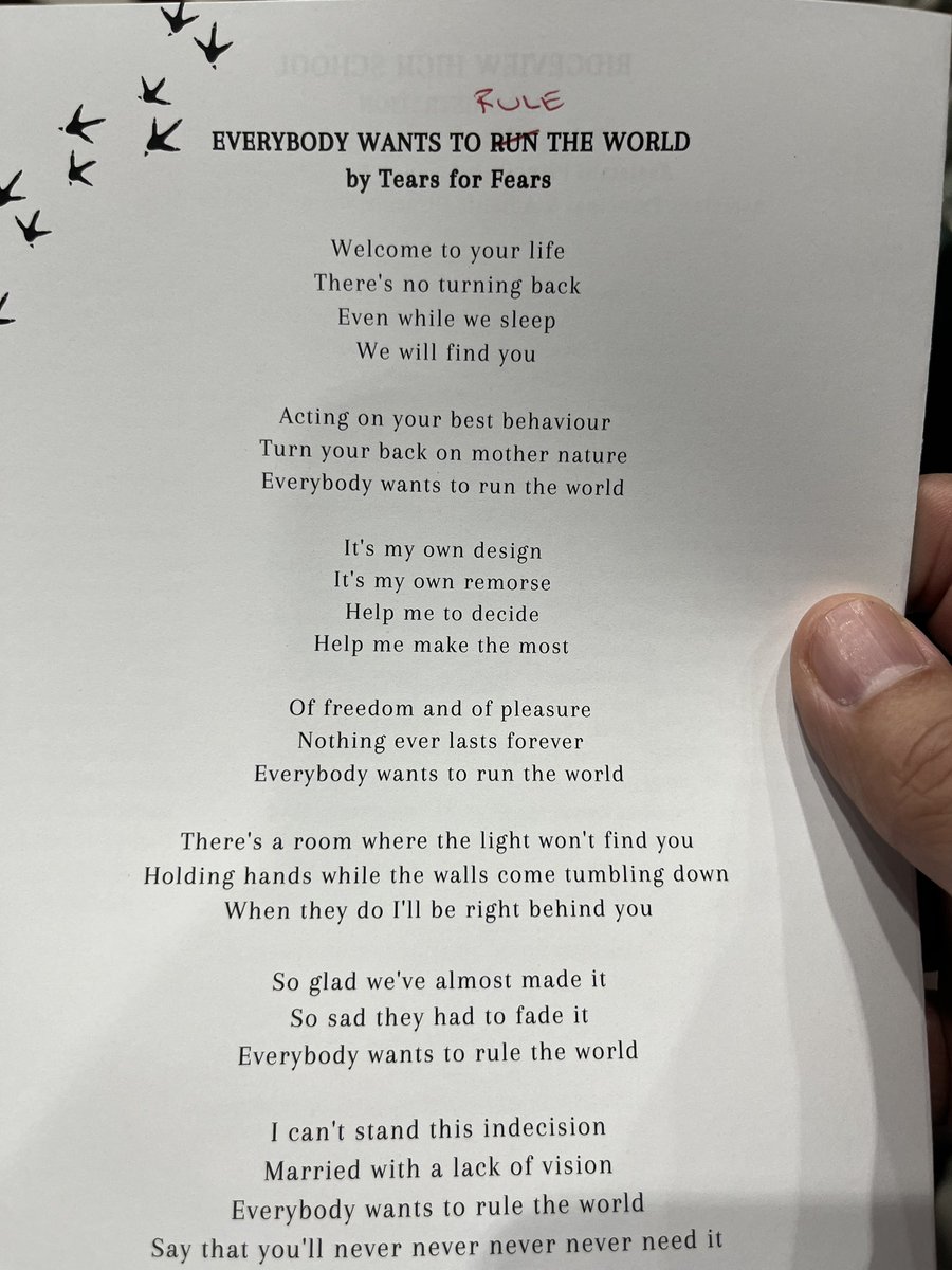 ethirtymatt's tweet photo. On the back of a high school commencement program. I weep for the future. https://t.co/Bk2844mqZq