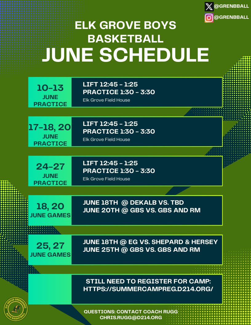 GrenBball's tweet photo. Looking forward to a great June with our guys!  It's not to late to register for camp: https://t.co/EDKJKVD2Cp https://t.co/qI8gYqjrqE