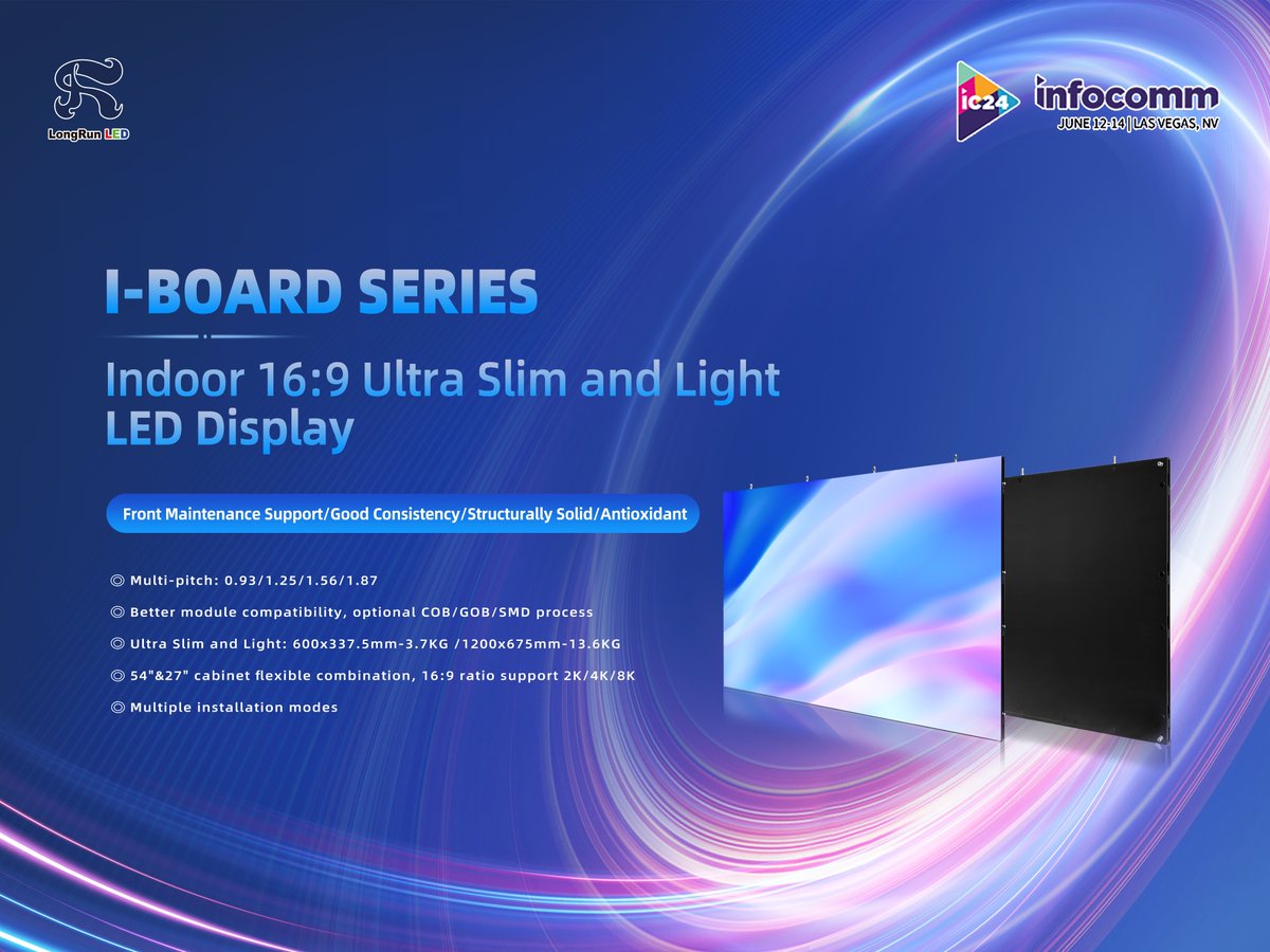 LongRun_LED_'s tweet photo. LongrunLED’s CV series, X series, and I-Board series will be debuting at InfoComm 2024! 
These indoor displays will be showed in a stunning China chic. Don't miss out this amazing showcase next week! ✨ https://t.co/cbzhmEkcHF