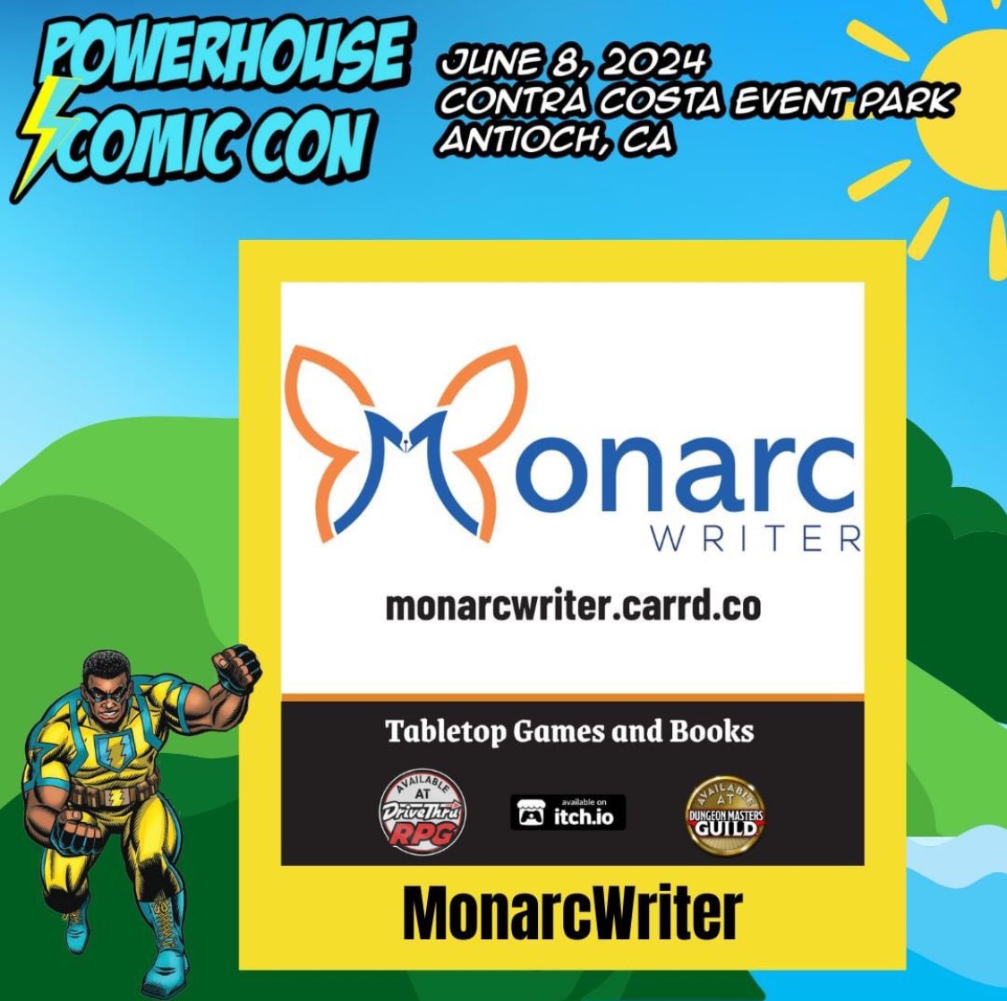 I’m going to sell my games in-person for the first time ever as a vendor at Powerhouse Comic Con alongside my friend @monoopti!

This Saturday, June 8th in Antioch, CA. If you are in or near the Bay Area, come stop by!
#ttrpg
