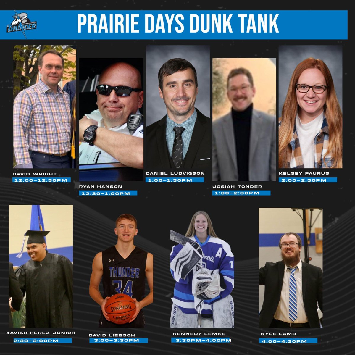 DanielLudvigson's tweet photo. Prairie day is coming and I am on the dunk tank roster!
#PrairieDays #LongPrairie #ThunderNation https://t.co/nlyBg4dIvh
