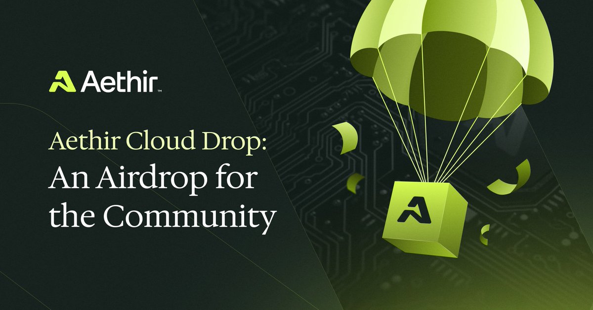 ilmeaalim's tweet photo. 🚀✨1/ Exciting news for the crypto community! @AethirCloud is launching Cloud Drop, a unique airdrop event to reward and engage its community. 

Let's dive into the details of this exciting initiative! 💬 #Aethir #CloudDrop #CryptoCommunity

🧵👇 https://t.co/qsiM6lY2JY
