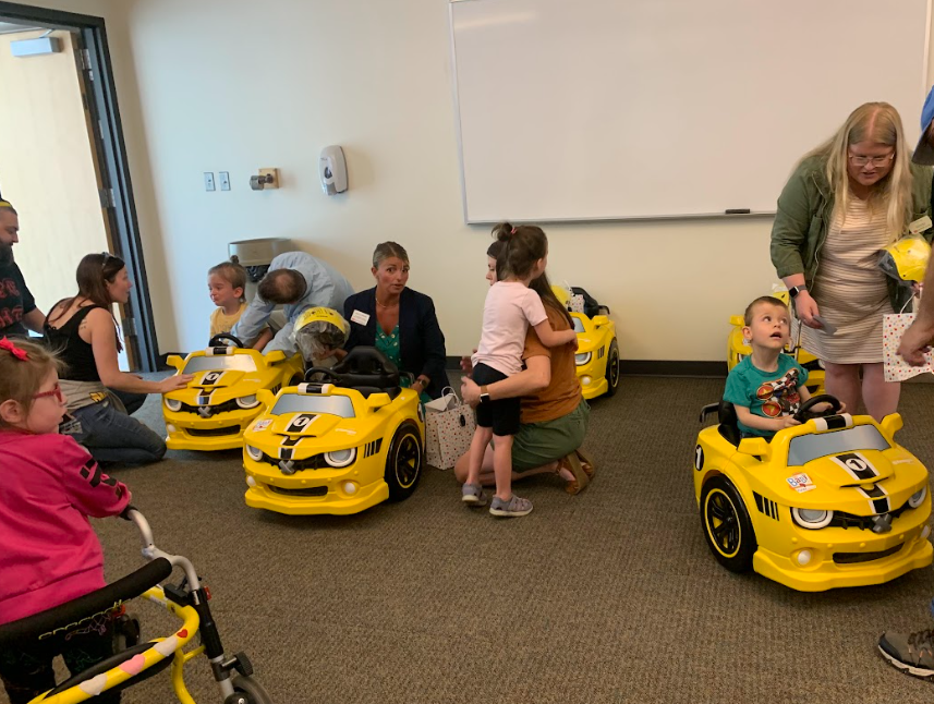 JanelCaverly's tweet photo. It was so exciting to speak about the origins of SVSU GoBabyGo and see their new success. Last week SVSU GoBabyGo gifted 7 new cars to children with mobility impairments. The Saginaw Valley State University team did a fabulous job. #SVSUGoBabyGo https://t.co/v0E5jkms2r