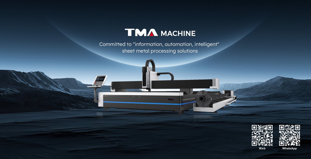 TMA Machine-- Sheet Metal Machine Supplier
* Press Brake
* Shearing Machine
* Laser Cutting Machine
* Iron Worker

tmachinetools.com
info@tmachinetools.com
WhatsApp: +8617712406886
Skype: tmabonnie

#CNC #pressbrake #bendingmachine #bender